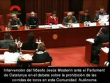 Prohibición de los Toros en Cataluña. Jesús  Mosterín  comparece en el Parlament (1ª parte)