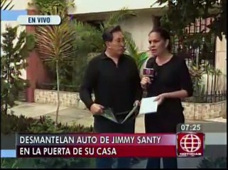 Jimmy Santi: desmantelaron auto del cantante en Jesús María