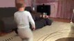 Two Year Old Launches Jump Onto Unsuspecting Dad