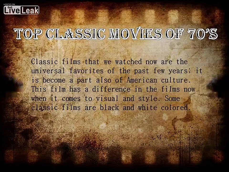 Top Classic Movies of 70's