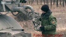 Lugansk LPR forces launching BM-21 GRAD rockets at Ukraine army positions near Popasna