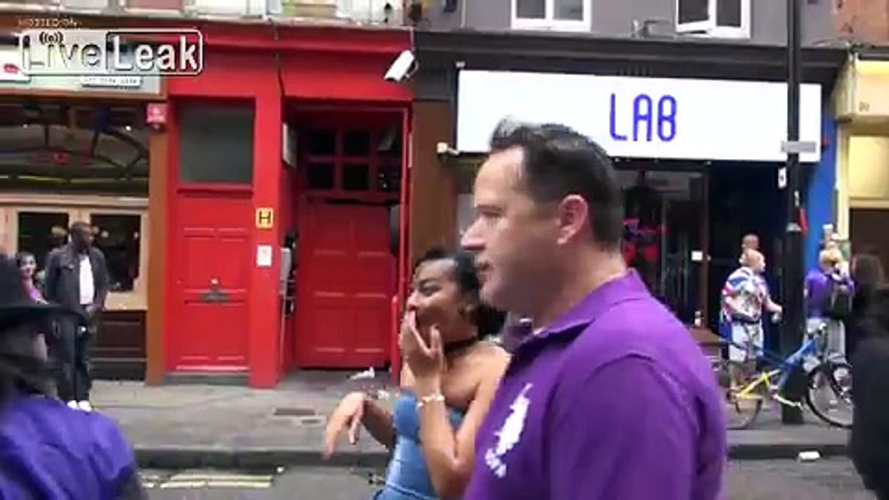 WTF...LESBIAN CALLS BOUNCER ...BLACK CUNT...PAYS THE PRICE...