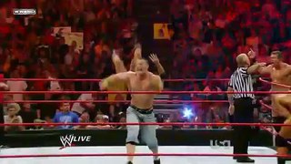 Triple H,John Cena & Seth Green vs. Legacy ( WWE Monday Night RAW 13/07/2009 ) ( High Quality )
