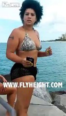 WOMAN GOES PSYCHO for BEING TAPED = 'cuz her kid is swimming with a MANATEE =