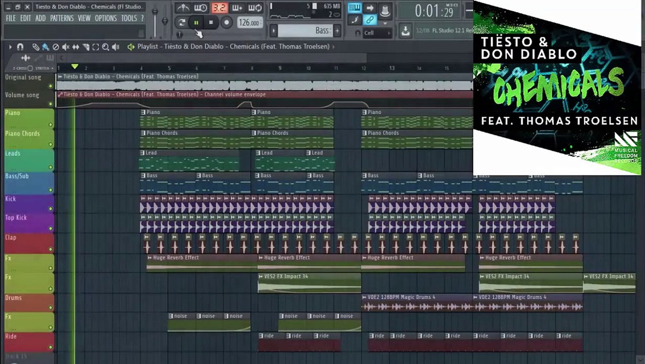 Tiësto & Don Diablo - Chemicals (Randbose FL Studio Remake + FLP + Preset)