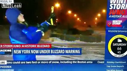 Snowplow does Donuts During NYC Blizzard