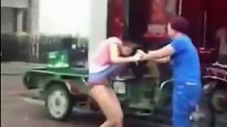 Woman gets kicked in crotch for sleeping with other's husband