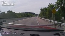 Truck Driver Hits Breaks To Prevent Killing Road Rage Idiots