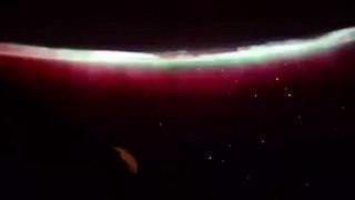 Astronaut's video of northern lights from space