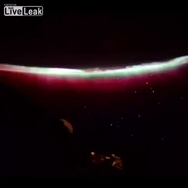 Astronaut's video of northern lights from space
