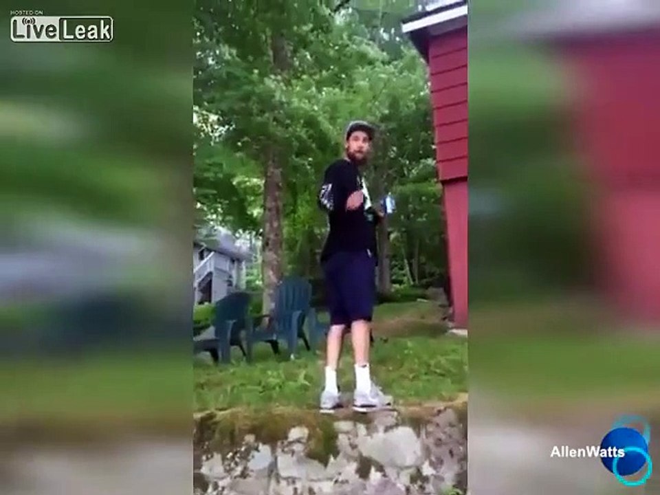 Bachelor party backflip ends with broken bone