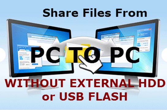 How to transfer files from PC to PC. Without External HDD, USB Flash,