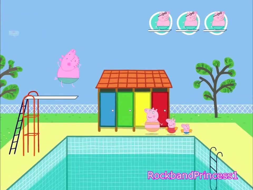 Peppa Pig Games Peppa Pig English Cartoon Video Game   Peppa Pig Swimming And Diving Game