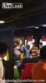 Big Black Man Fighting Little Thai Man and Woman at McDonald's in Bangkok, Thailand