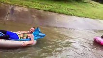 Oklahoma Friends Float Down Flooded Canal