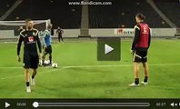 Zlatan Ibrahimovic scores wonder goal in Sweden training  and reacts as only Zlatan can
