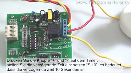 1CH Funklichtschalter ein-/aus Funkgeräte mit Verzögerungsfunktion Zeit Regelbar Fernkontrollieren