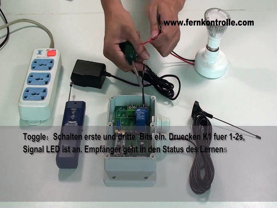 funklichtschalter mit hoher reichweite Funkrelais ein-/ausschalten Lampe Funkschalter