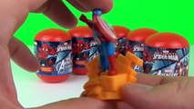 Surprise Eggs Marvel Ultimate Spiderman & Avengers Assemble Toys Super Hero Toys   Captain