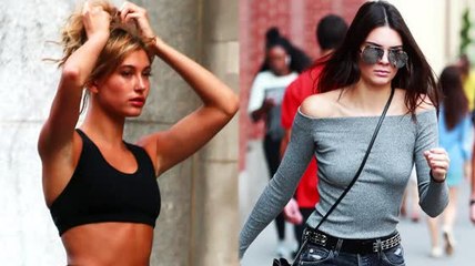 Kendall Jenner Skips A Bra While Hailey Baldwin Models One