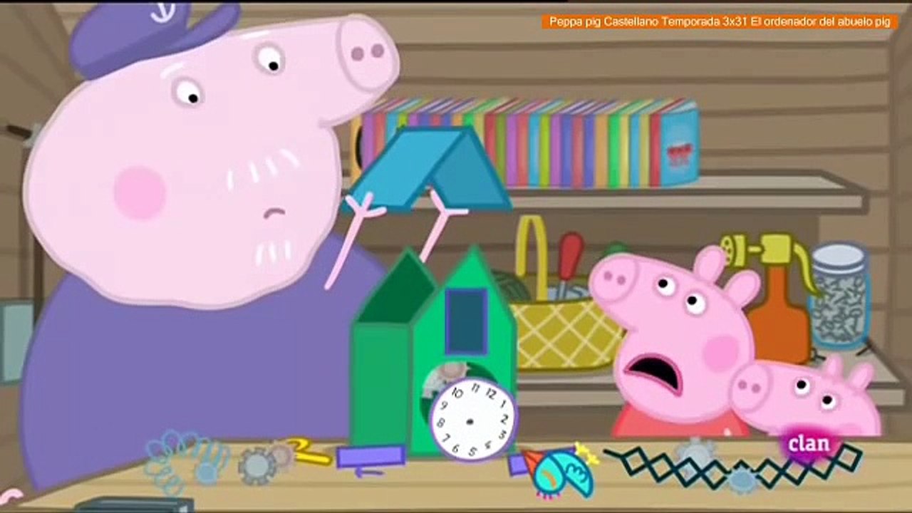 Peppa pig Castellano Temporada 3x31 El ordenador del abuelo pig