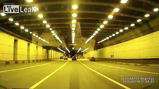 How to drive through a tunnel Russian style.