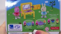 Peppa Pig Dance Recital with Peek N Surprise Table and Rebecca Rabbit Toy Unboxing