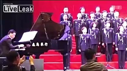 Several injured as stage with 80 singers suddenly collapses during performance