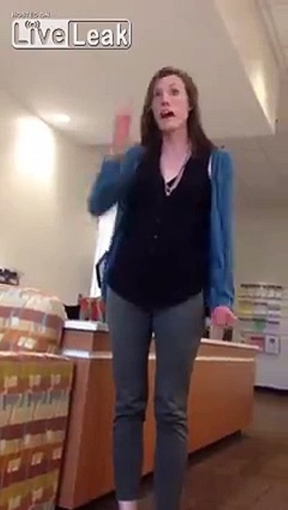 White teacher tells black guy in waiting room that he is harassing her