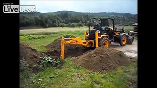 Handyman from Poland made his own small 4x4 front loader with backhoe (and snow plow, drill, tool for splitting wood and many other things)