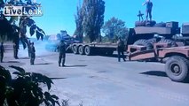 Ukrainian military in loading military equipment