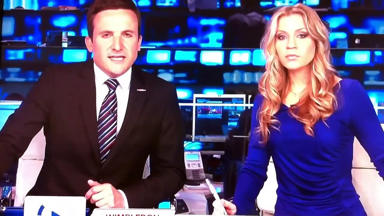 Millie Clode of Sky Sports blonde moment over Cesc Fabregas
