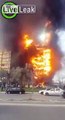 Chinese apartment building bursting into flames in 30 seconds