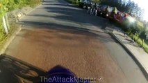 scooter boy escapes from 2 police motorcycles