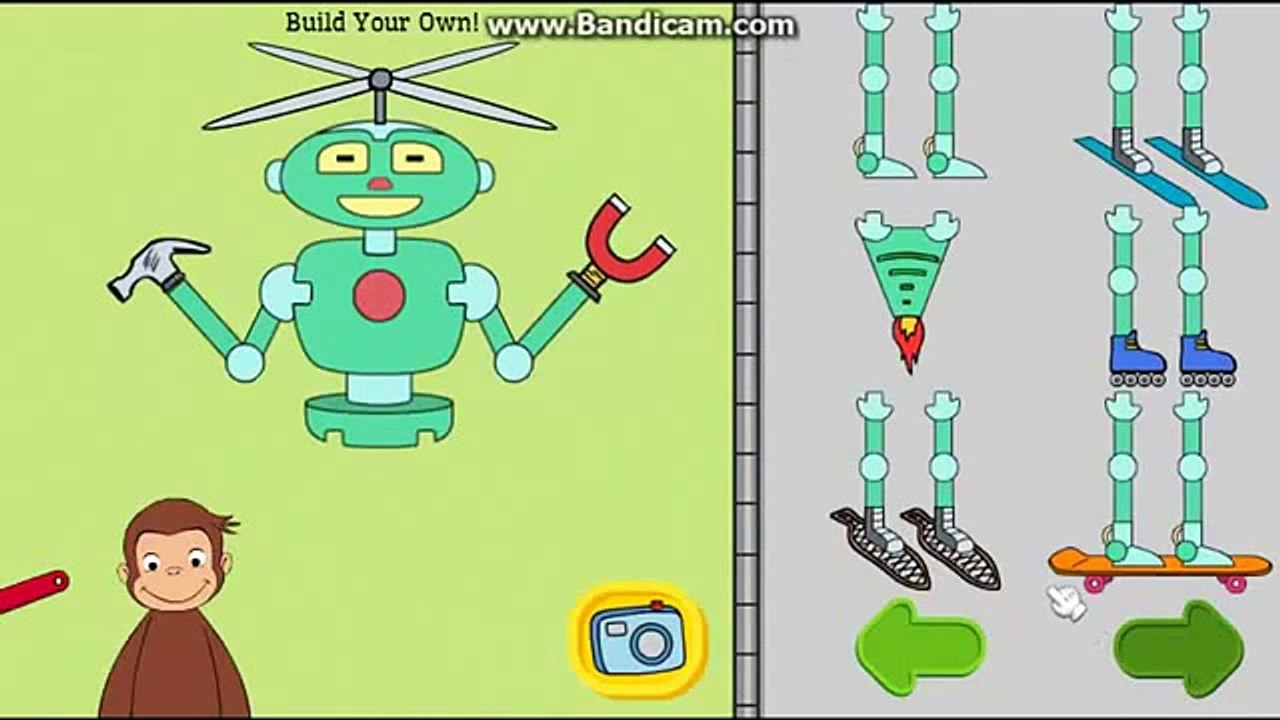 Curious George full episode Build A ROBOT Game For Kids Cartoons 2014