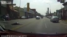 Insurance Scam Fail: Chinese Guy Running Into Cars For Insurance Money!