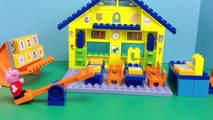 Peppa Pig Play #17 - Toys School Construction Set with Candy Cat Emily Elephant and Madame