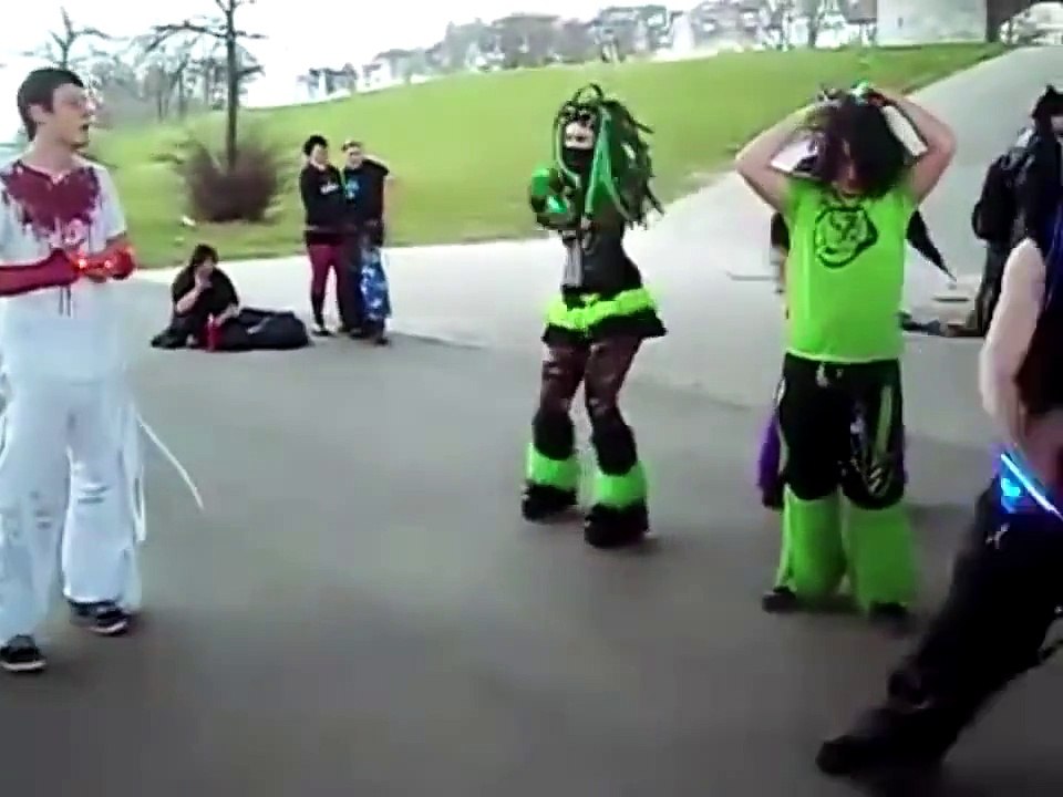 Cybergoths Dance to Thomas the Tank Engine
