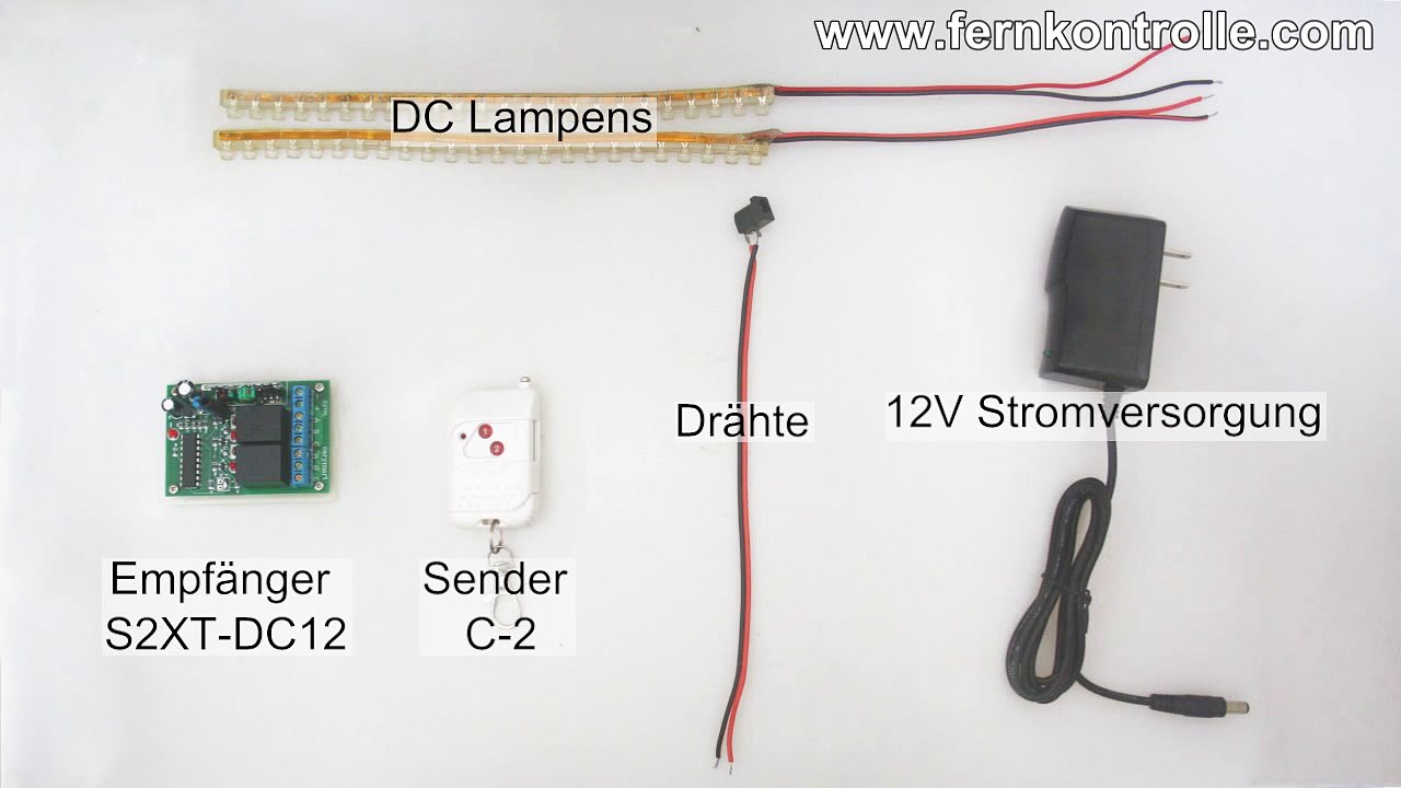 Funklichtsteuerung funk lichtschalter Empfänger ON-OFF Toggle-Modus DC Lampe UMRÜSTEN