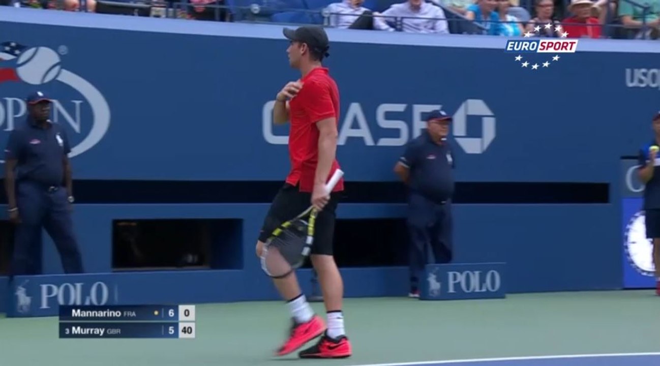 L'amorti de Mannarino face à Murray (US Open 2015)