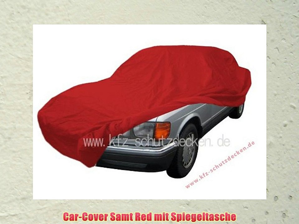 Car-Cover Samt Red mit Spiegeltasche