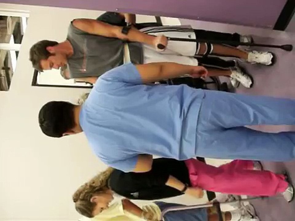 Garett Williamson Walking with Braces/Arm Crutches 6-27-10