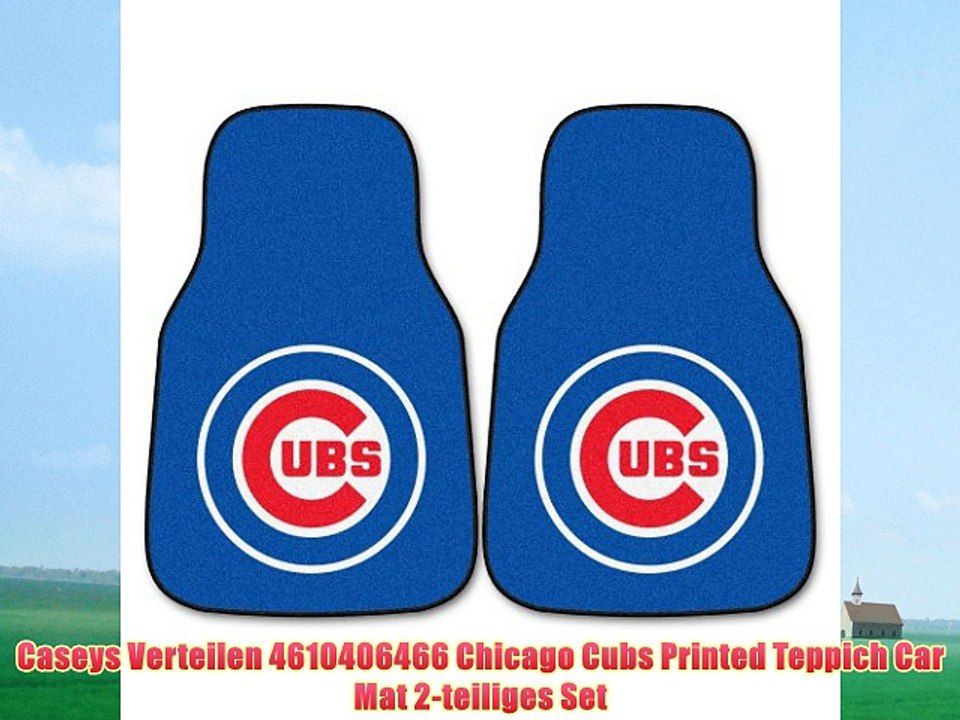 Caseys Verteilen 4610406466 Chicago Cubs Printed Teppich Car Mat 2-teiliges Set