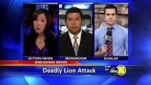 Lion Attacks Kills Woman To Death at the Cat Haven in Fresno County, California 2013