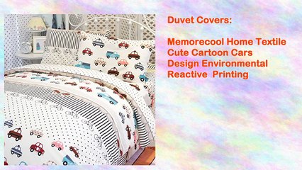 Memorecool Home Textile Cute Cartoon Cars Design Environmental Reactive Printing