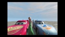 Spiderman and CARS racing with Lightning McQueen from Disney Pixar Cars movie in NYC for K