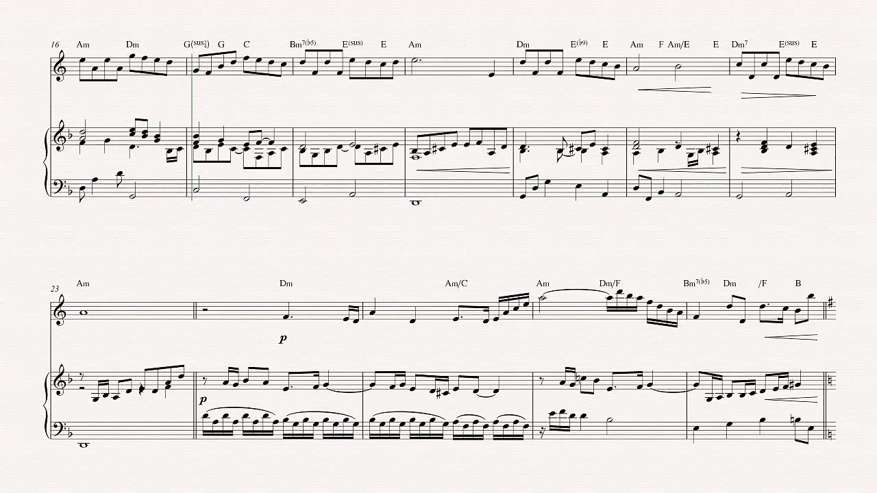Horn - Schindler’s List Theme - John Williams - Sheet Music, Chords, & Vocals