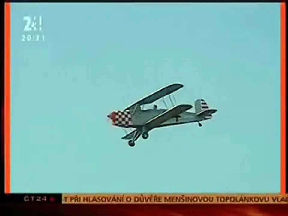 Biplane Nose-Dive Crash into the Ground