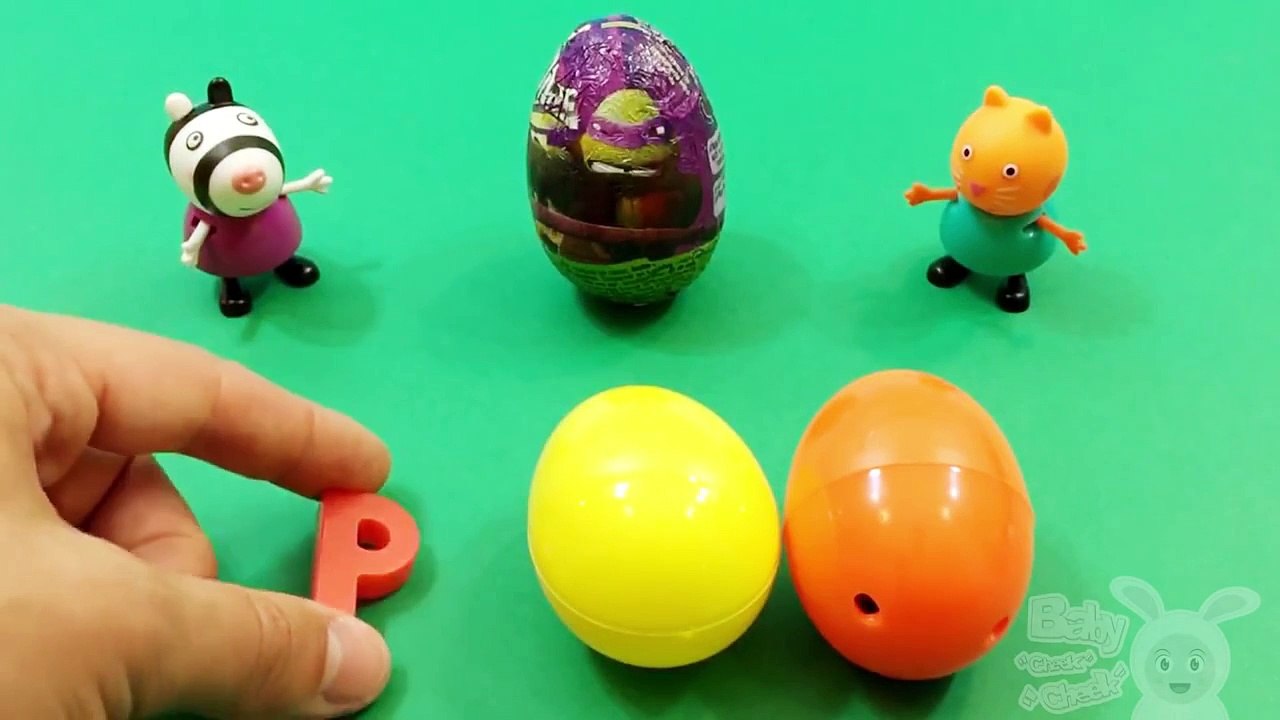Peppa Pig Surprise Egg Learn A Word! Spelling Animals Words! Lesson 2