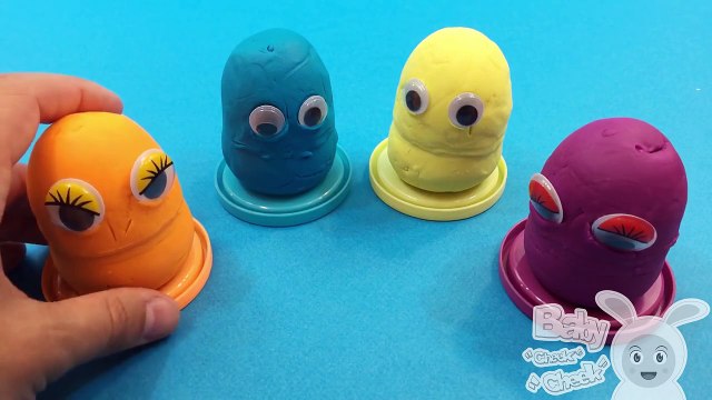 Learn Colors with Many Play Doh Eggs Surprise Hello Kitty Peppa Pig Spiderman & Rio